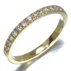 TIFFANY & Co. 18K Gold Half Circle Diamond Novo Band Ring 5