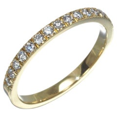 TIFFANY & Co. 18K Gold Half Circle Diamond Novo Band Ring 5
