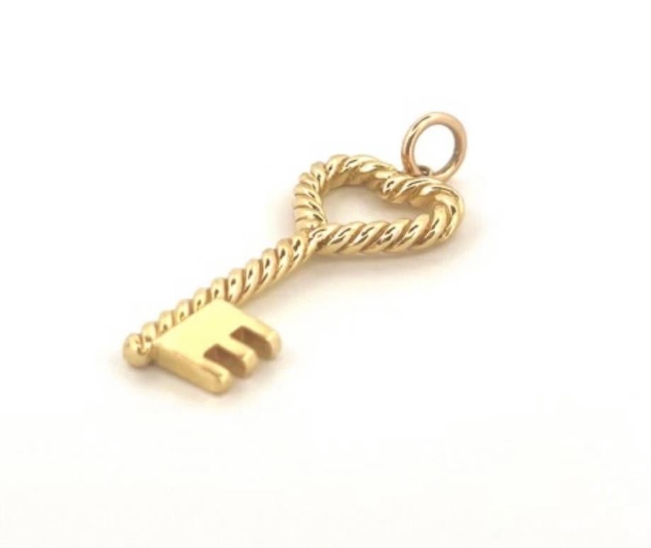 Women's Tiffany & Co. 18k Gold Heart Key Pendant