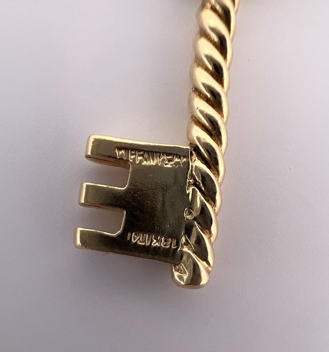 Tiffany & Co. 18k Gold Heart Key Pendant 2