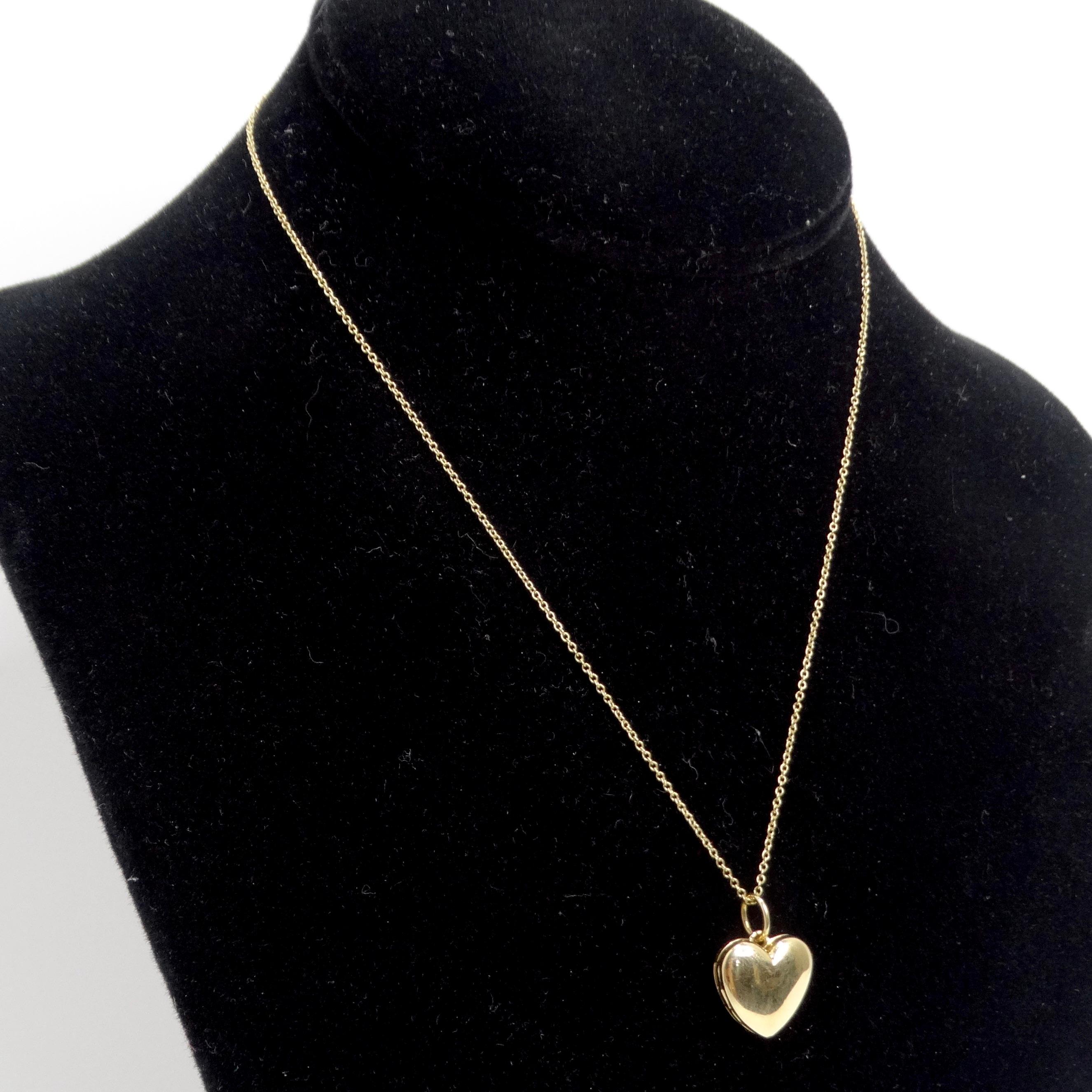 Tiffany & CO 18K Gold Heart Locket 4