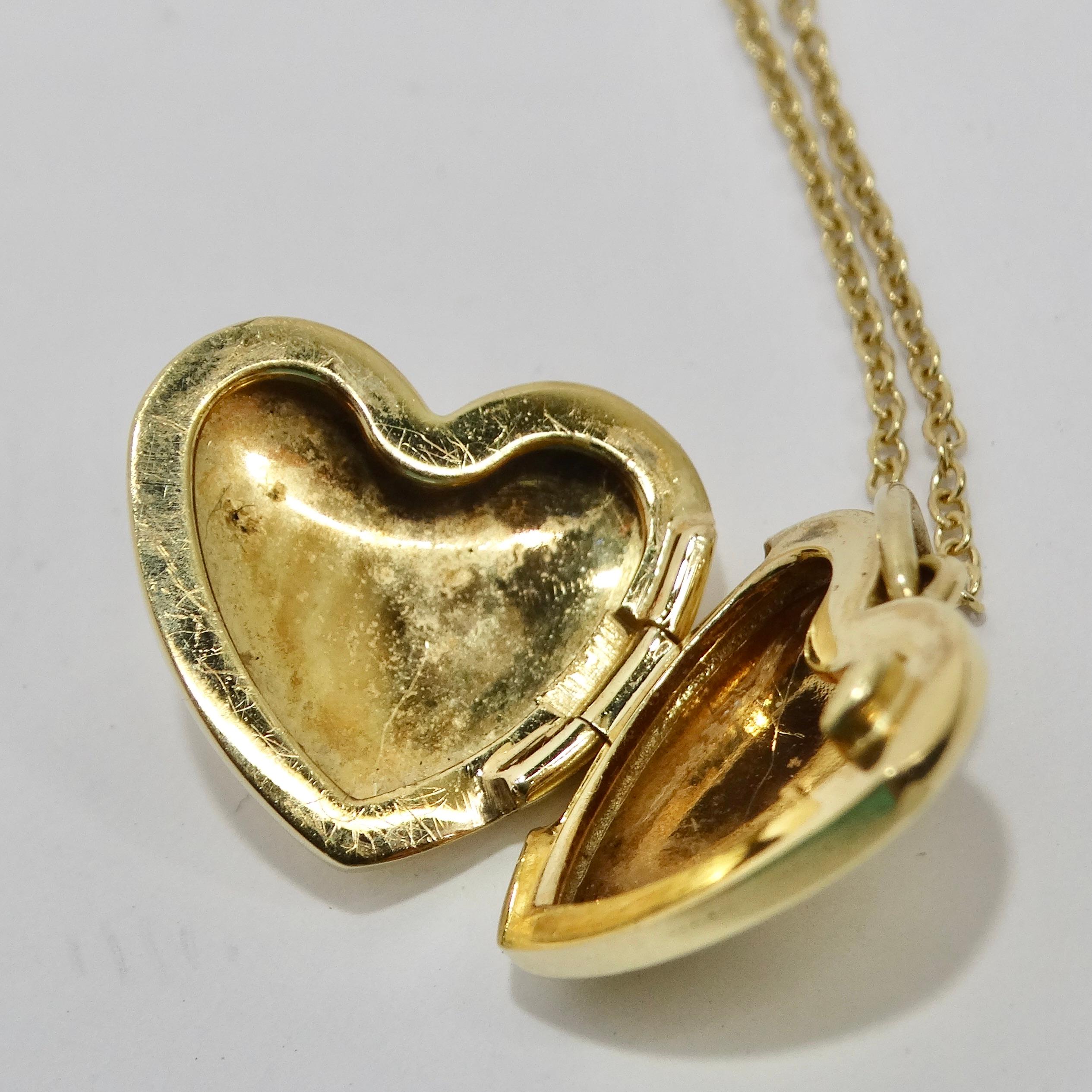 tiffany gold heart locket