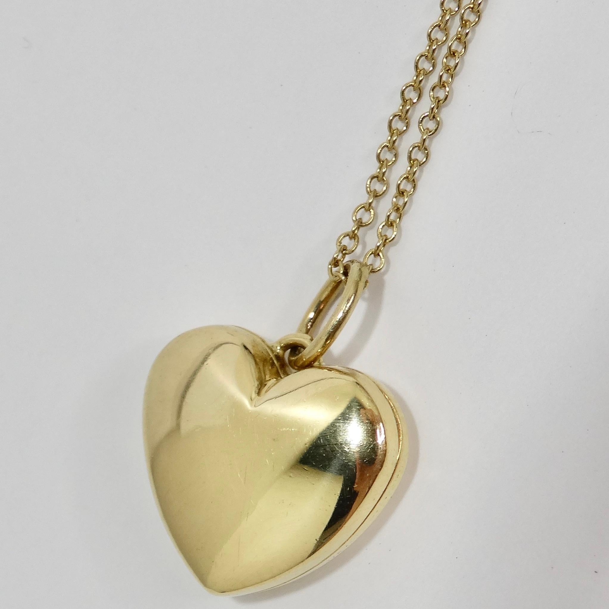 Tiffany & CO 18K Gold Heart Locket In Good Condition In Scottsdale, AZ