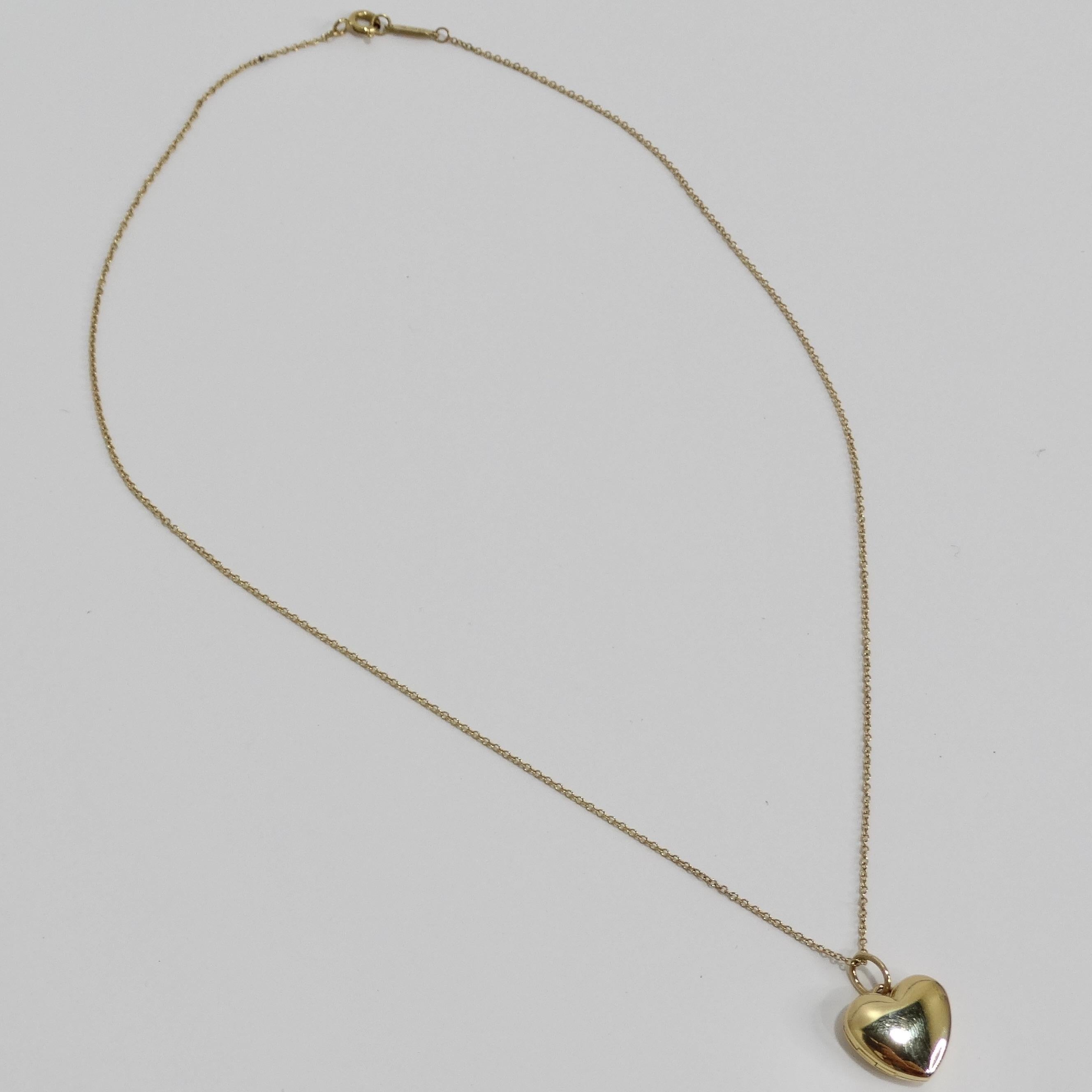 Women's or Men's Tiffany & CO 18K Gold Heart Locket