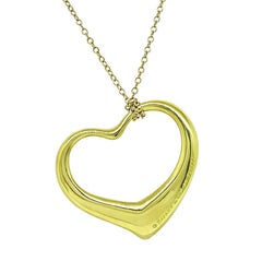 Tiffany & Co 18k Gold Heart Pendant Necklace