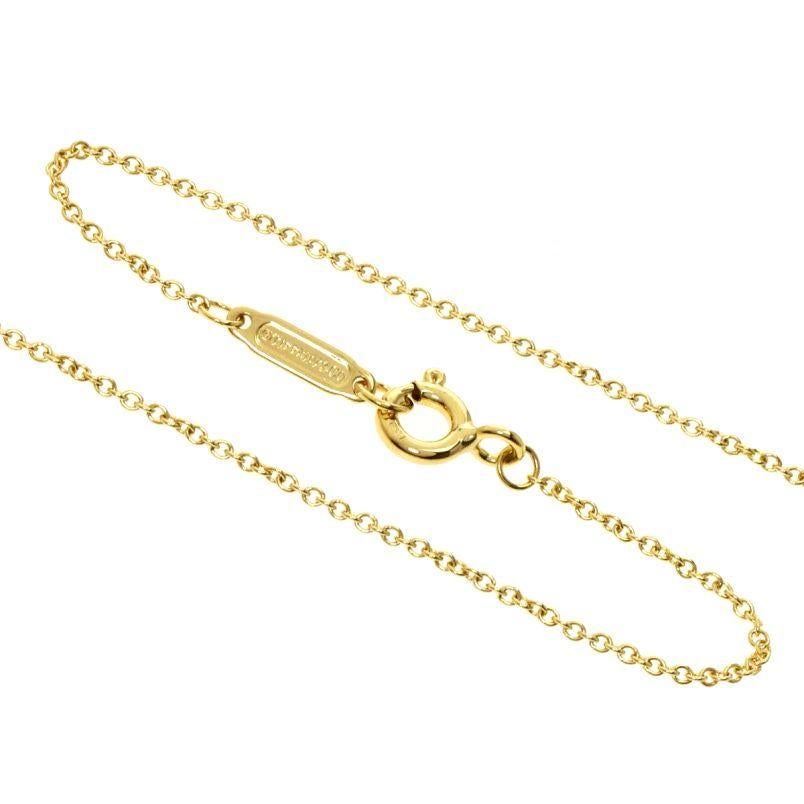 TIFFANY & Co. 18K Gold Heart Tag Pendant Necklace Large Size For Sale 2