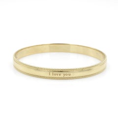 TIFFANY & Co. 18K Gold I Love You Bangle Bracelet