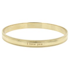 TIFFANY & Co. 18K Gold I Love You Bangle Bracelet