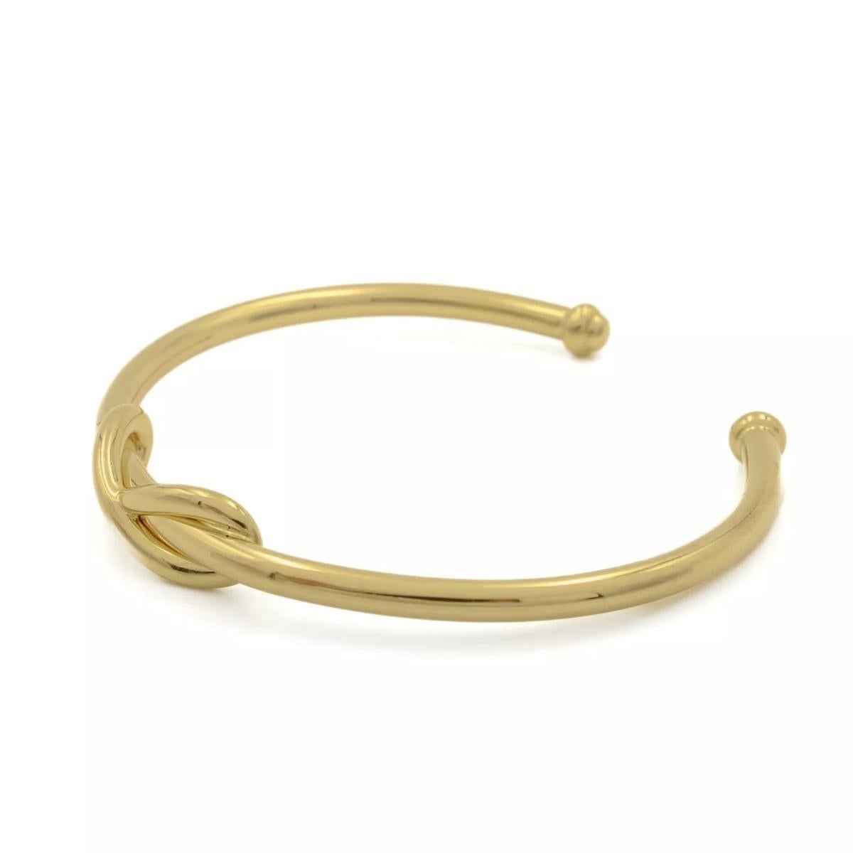 TIFFANY & Co. 18K Gold Infinity Cuff For Sale 1