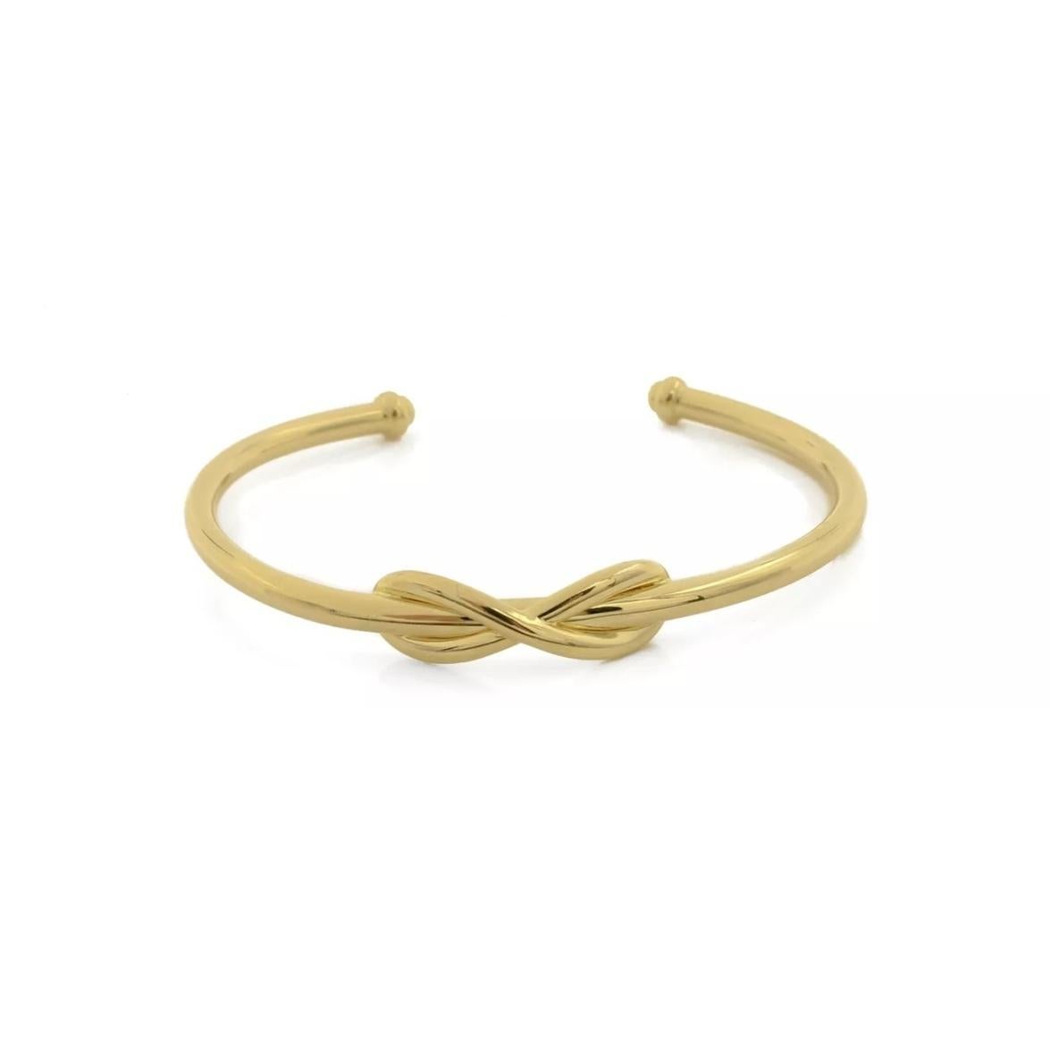TIFFANY & Co. 18K Gold Infinity Cuff For Sale 2