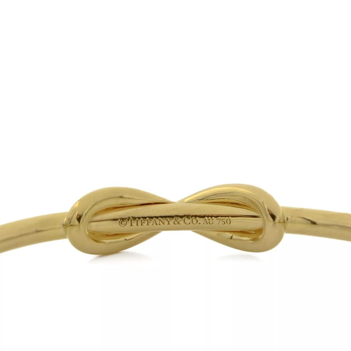 TIFFANY & Co. 18K Gold Infinity Cuff For Sale 3