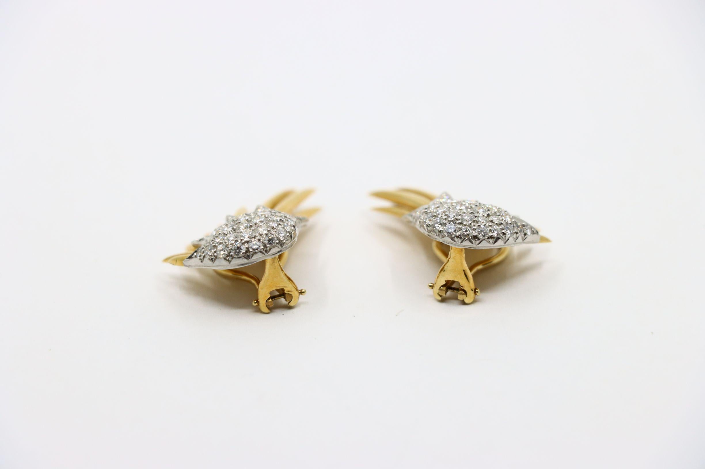 Tiffany & Co. 18K Gold Jean Schlumberger Flame Earrings 6