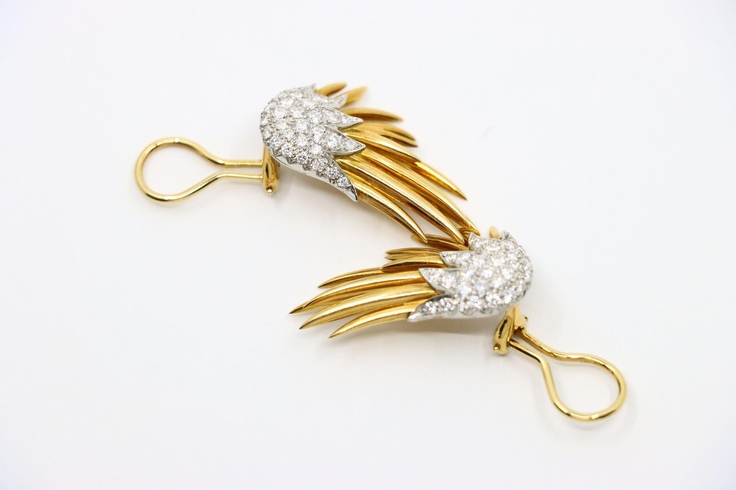 Tiffany & Co. 18K Gold Jean Schlumberger Flame Earrings 12