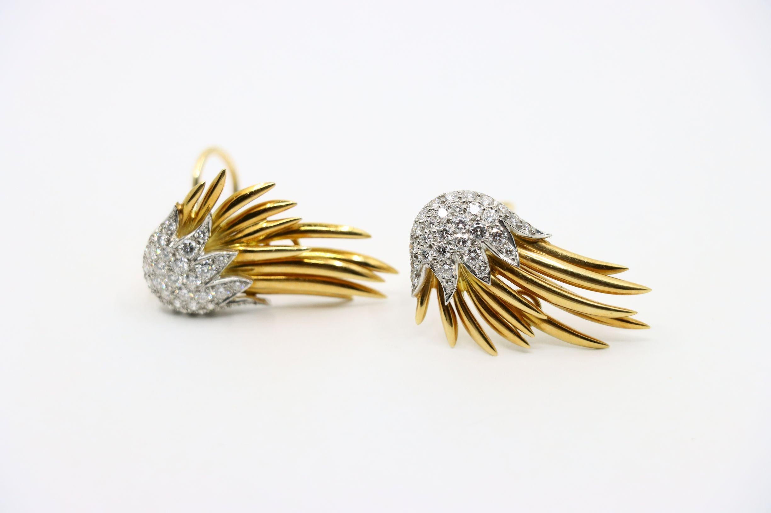Women's Tiffany & Co. 18K Gold Jean Schlumberger Flame Earrings