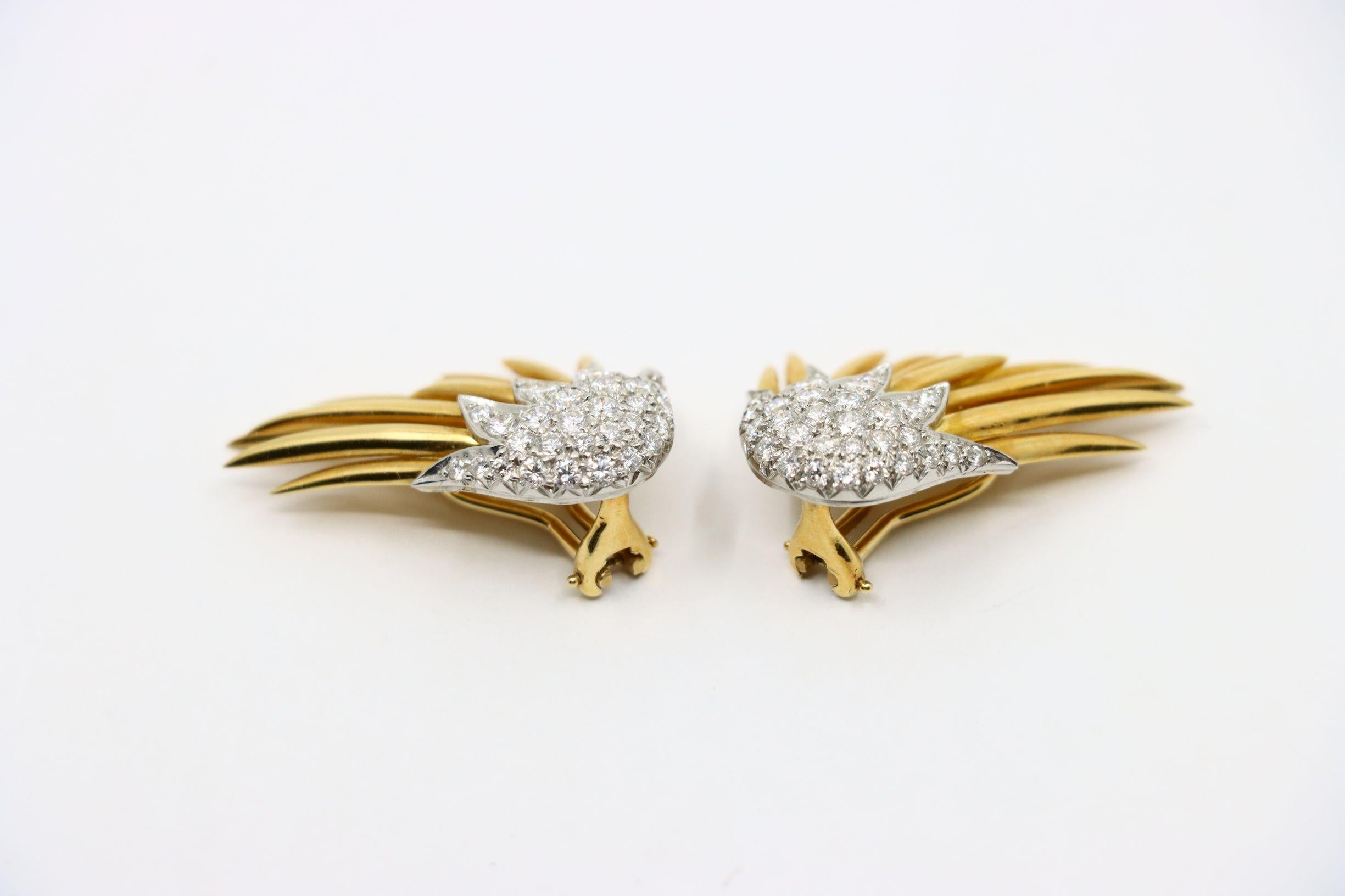 Tiffany & Co. 18K Gold Jean Schlumberger Flame Earrings 2