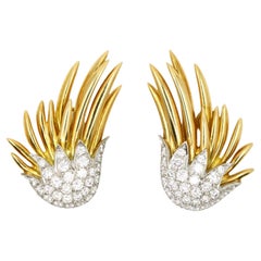 Tiffany & Co. 18K Gold Jean Schlumberger Flame Earrings