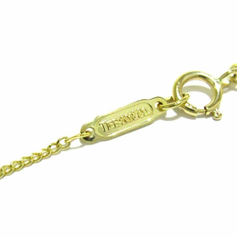 Tiffany & Co. 18k Gold Blatt Herz-Anhänger Halskette im Angebot 2