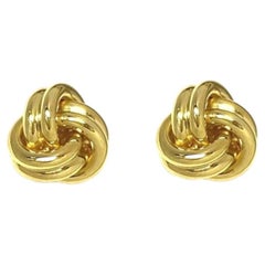 TIFFANY & Co. 18K Gold Love Knot Stud Earrings