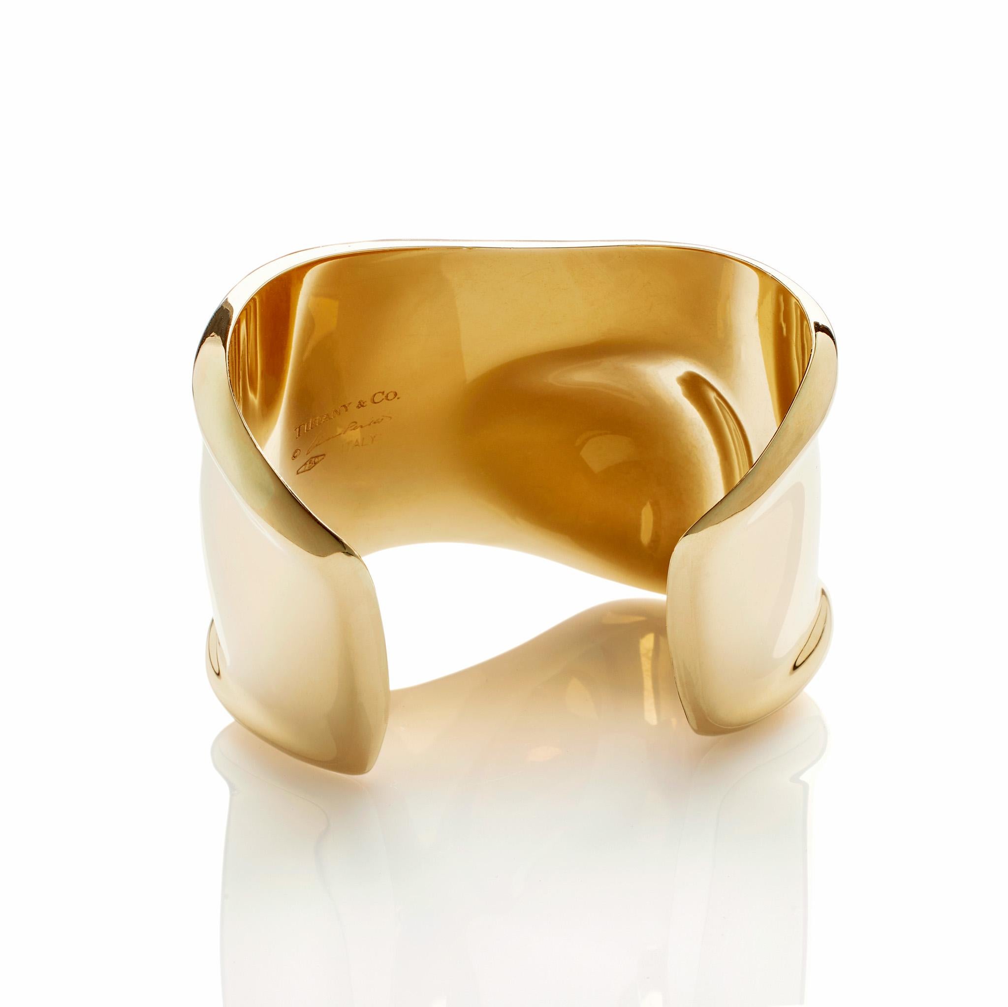 Manschettenarmband Bone von Elsa Peretti, Tiffany & Co., 18 Karat Gold 1