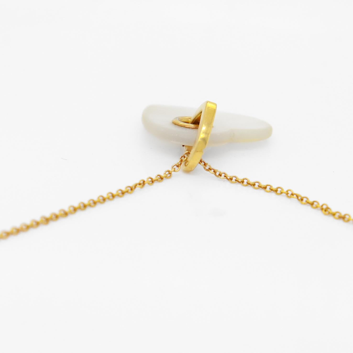 Collana con doppi cuori in oro 18k e madreperla di Tiffany & Co. in vendita 5