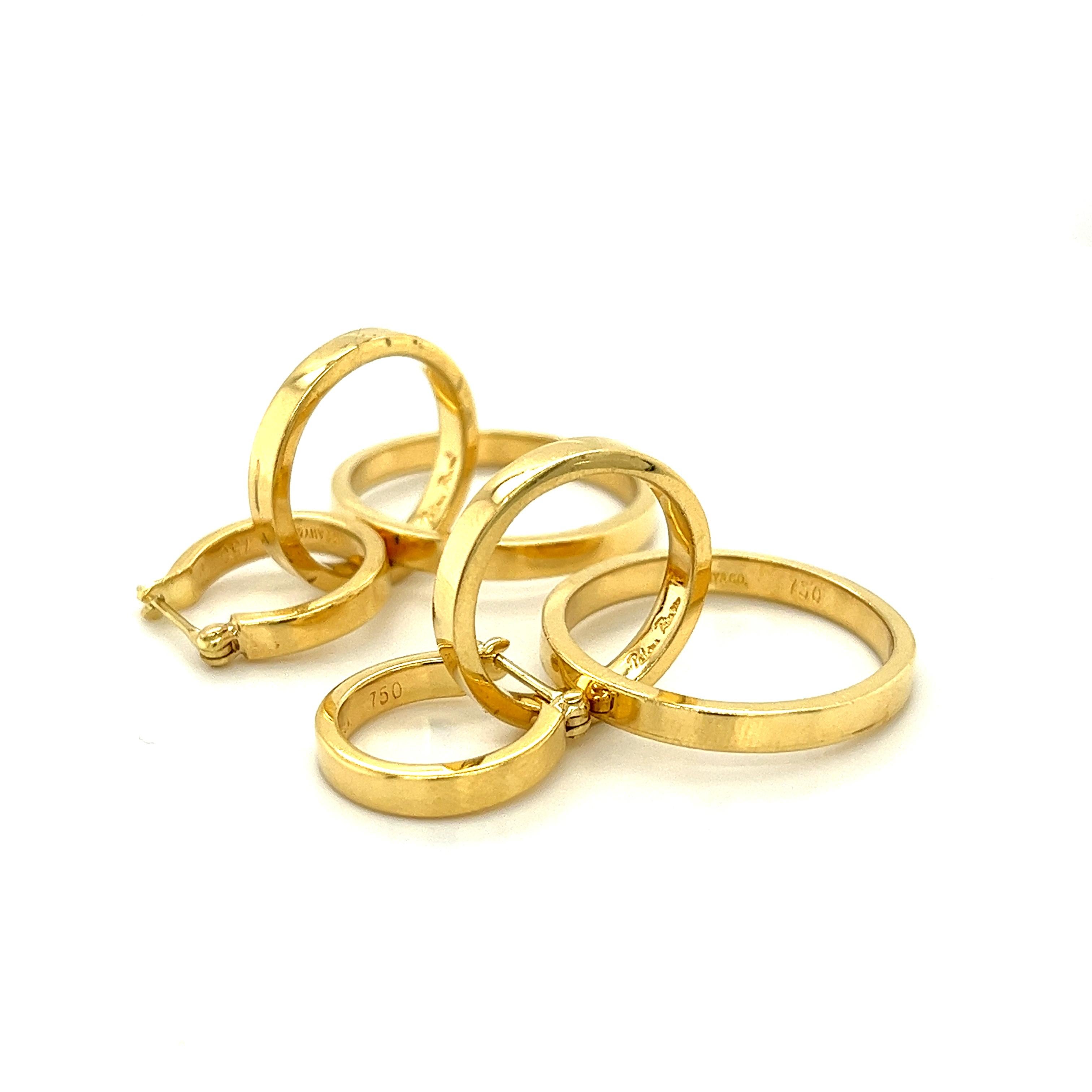 3 ring gold hoop earrings