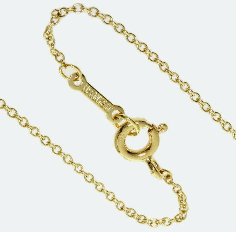Women's TIFFANY & Co. 18K Gold Paloma Picasso Diamond Loving Heart Pendant Necklace For Sale