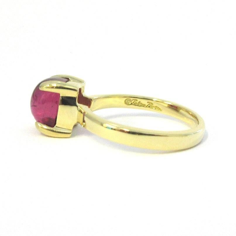 Women's Tiffany & Co. 18k Gold Paloma Picasso Rubellite Sugar Ring 5 For Sale