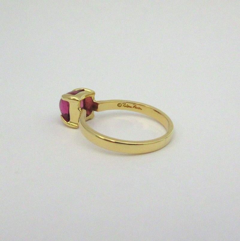 Tiffany & Co. 18k Gold Paloma Picasso Rubellite Sugar Ring 7.5 In Excellent Condition For Sale In Los Angeles, CA