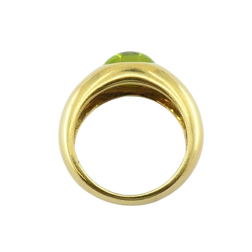 Tiffany & Co. 18K Gold  Peridot Cabochon Ring For Sale 2