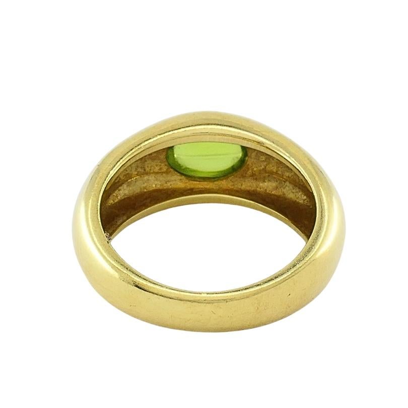 Tiffany & Co. 18K Gold  Peridot Cabochon Ring For Sale 3