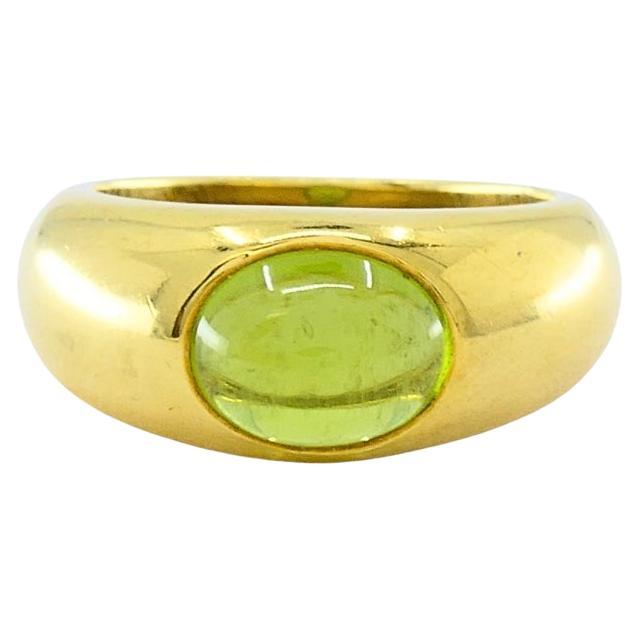 Tiffany & Co. 18K Gold  Peridot Cabochon Ring For Sale