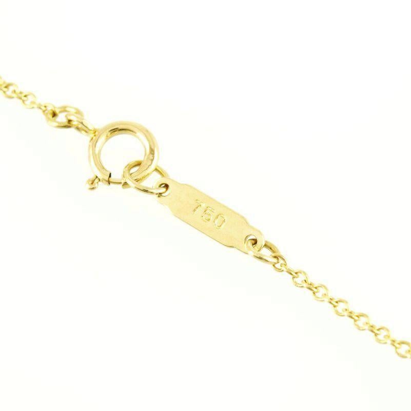 Tiffany & Co. 18k Gold Platinum 3 Diamond Etoile Heart Pendant Necklace 2