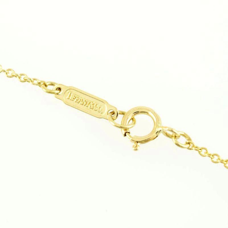 Tiffany & Co. 18k Gold Platinum 3 Diamond Etoile Heart Pendant Necklace 1