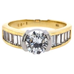 Tiffany & Co. 18k Gold, Platinum and Diamond Ring
