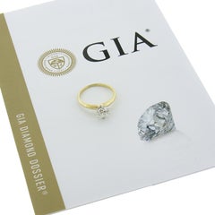 Tiffany & Co. 18K Gold & Platinum GIA 0.88ct Diamond Solitaire Engagement Ring