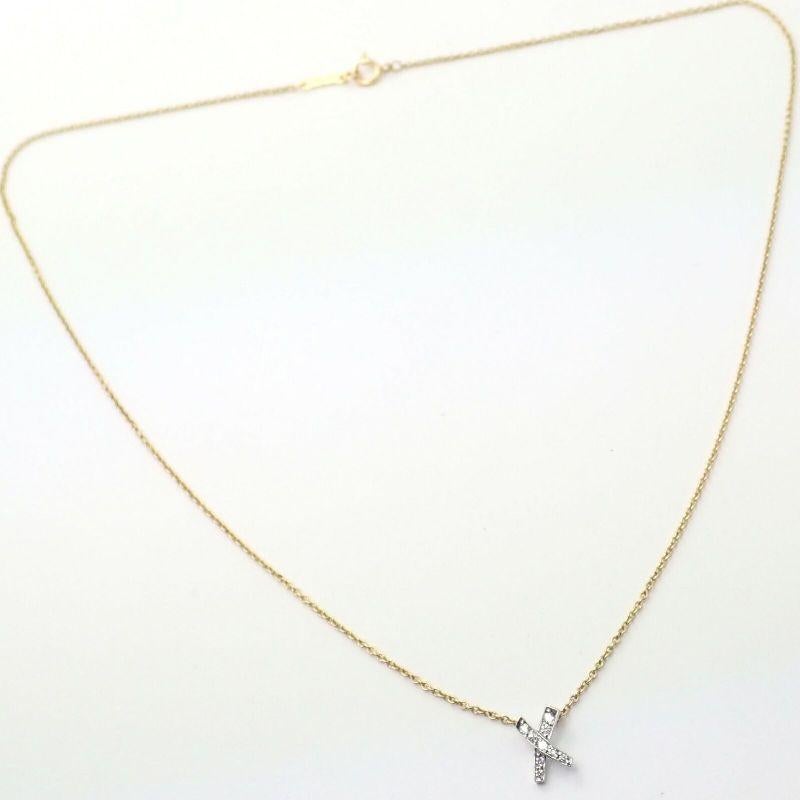 Women's Tiffany & Co. 18k Gold Platinum Paloma Picasso Diamond x Pendant Necklace