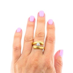 Tiffany & Co. 18k Gold & Platinum Pave Diamond Bypass Ring