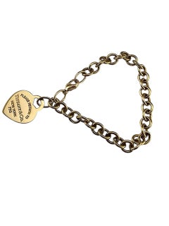Tiffany & Co. 18K Gold "Return to Tiffany" Heart Tag Bracelet w/Box #23731