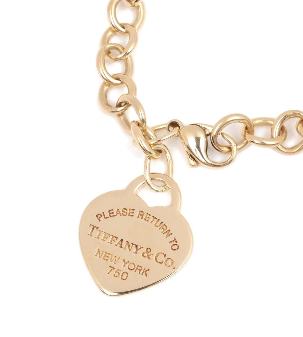  TIFFANY & Co. Bracelet à breloques en or 18K Return to Tiffany Heart Tag 7.25