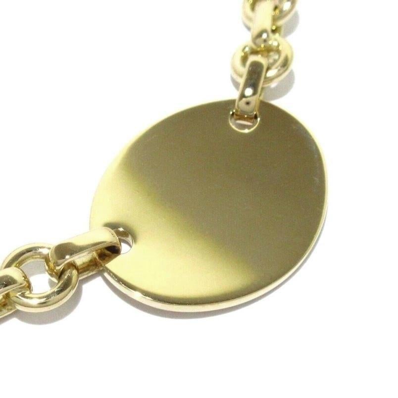 Donna Bracciale con etichetta ovale Return to Tiffany & Co. in oro 18 carati in vendita