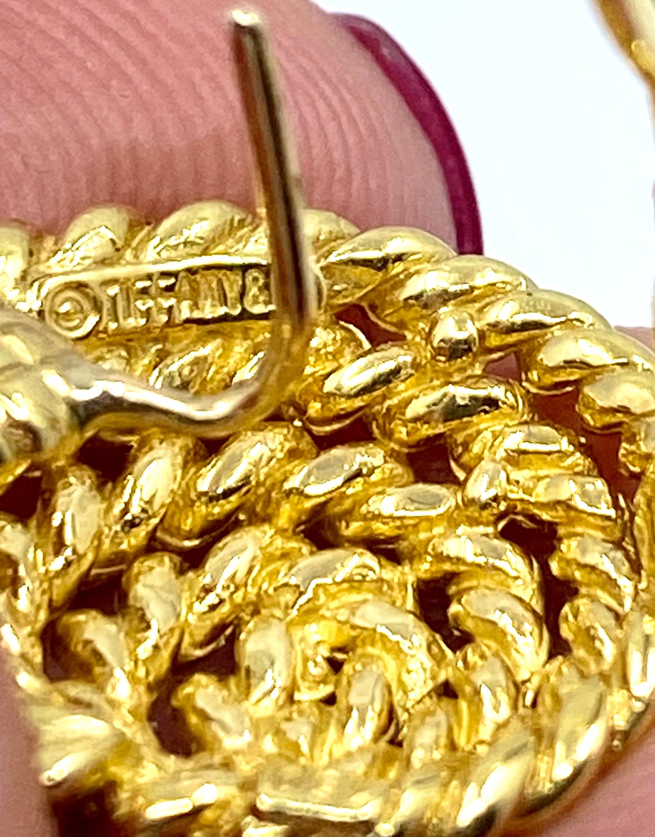 Tiffany & Co. 18k Gold Rope Earrings For Sale 9