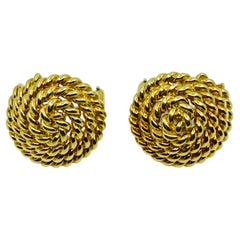 Used Tiffany & Co. 18k Gold Rope Earrings