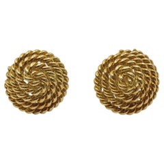 Tiffany & Co. 18k Gold Rope Earrings Stud