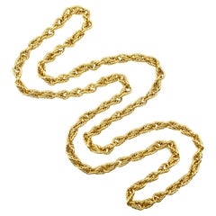 Tiffany & Co. 18k Gold Rope Long Chain Necklace