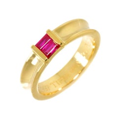 TIFFANY & Co. 18K Gold Ruby Stacking Ring 4