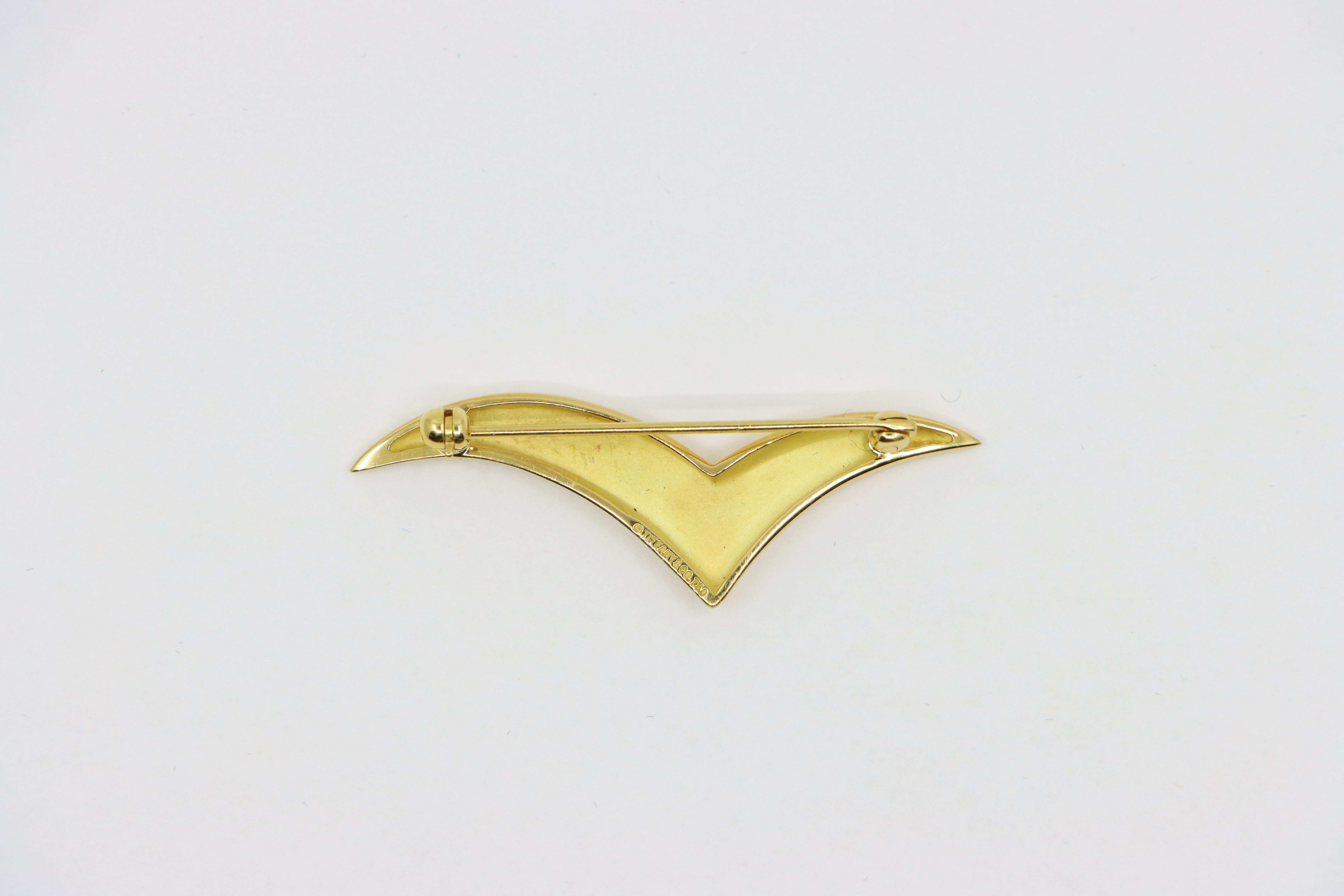 Tiffany & Co. 18K Gold Seagull Brooch For Sale 4
