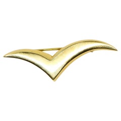 Tiffany & Co. 18K Gold Möwe Brosche