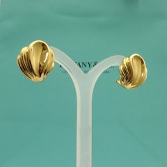 Tiffany & Co. 18k Gold Seashell Earrings