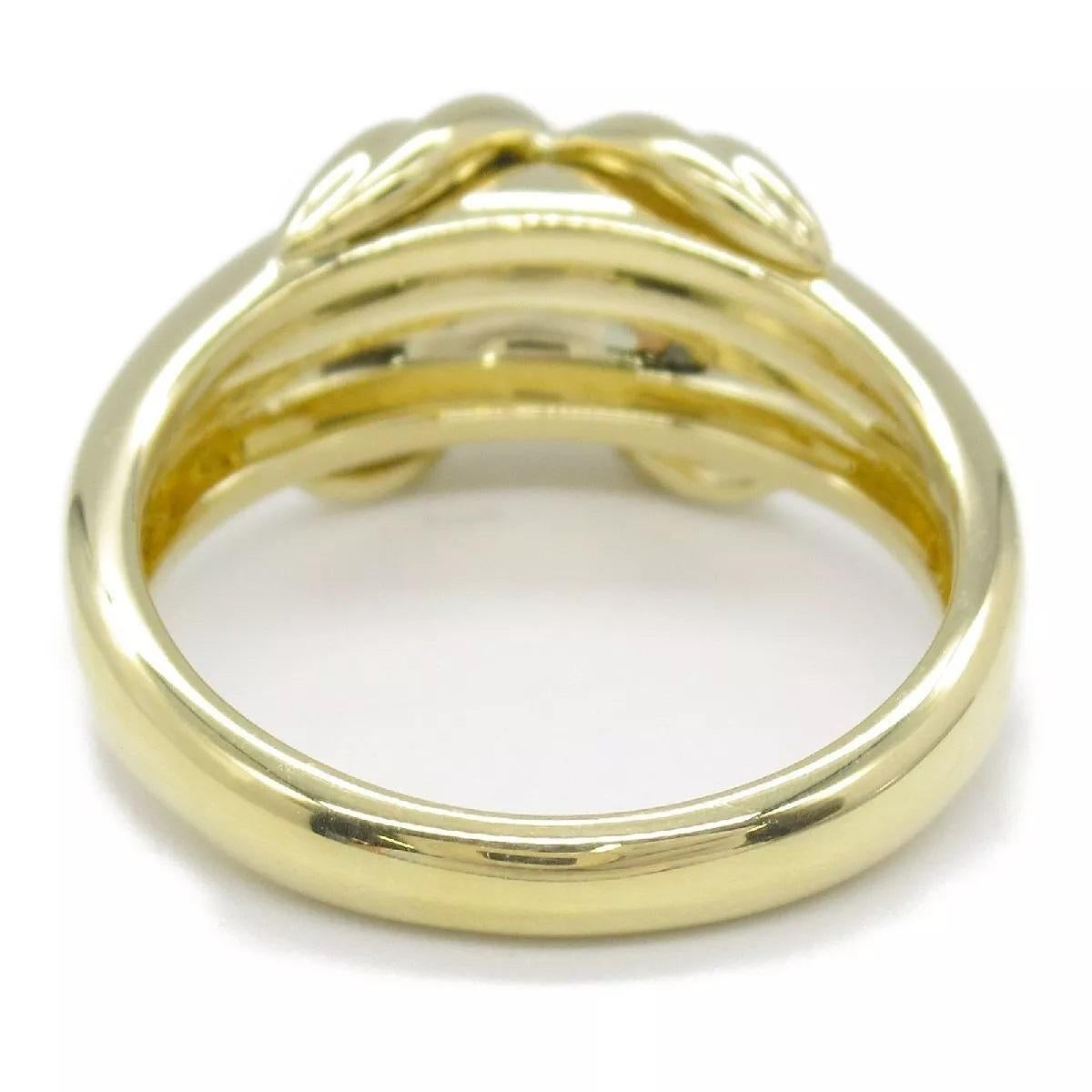 TIFFANY & Co. 18K Gold Signature X Ring 6 In Excellent Condition In Los Angeles, CA