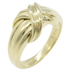 TIFFANY & Co. 18K Gold Signature X Ring 6